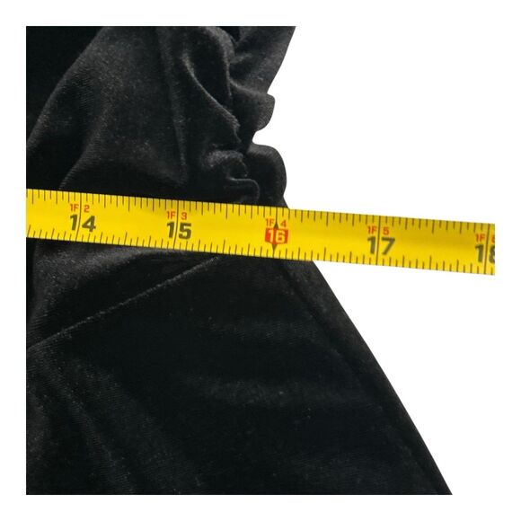 Torrid Black Velvet Surplice Dress A-line Sleeveless V-neck Party Prom Size 12 - Picture 11 of 16